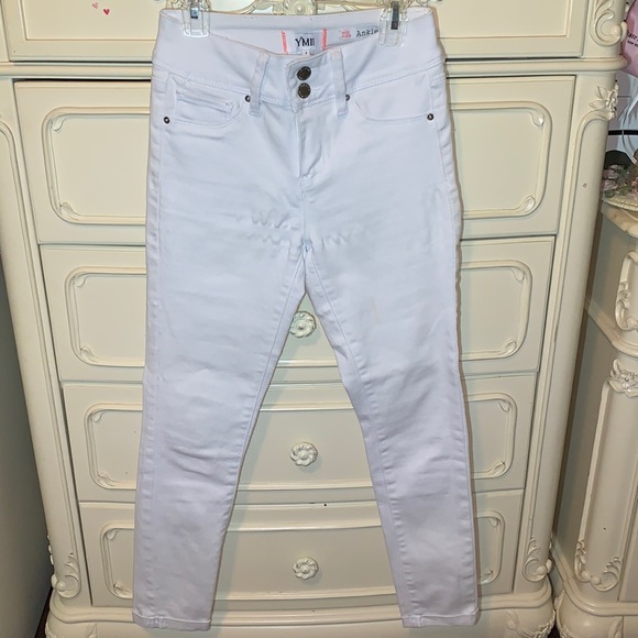 YMI White Jeggings Mid Rise Ankle Sz 1 - Picture 1 of 5